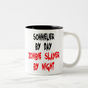 Caneca De Café Em Dois Tons Sommelier Zombie Slayer
