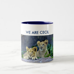 Caneca De Café Em Dois Tons Somos os Cubos Leões de Cecil Cecil