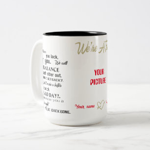 Caneca De Café Em Dois Tons Somos uma equipe, oferta de aniversário de casamen