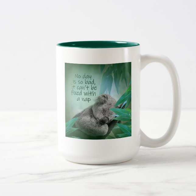 Caneca De Café Em Dois Tons Soneca de Coala (Direita)