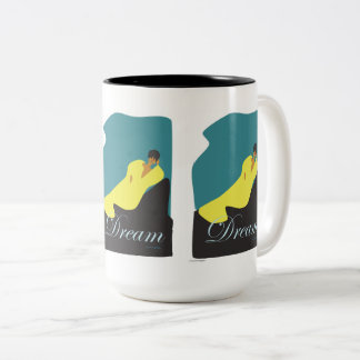 Caneca De Café Em Dois Tons Sonho