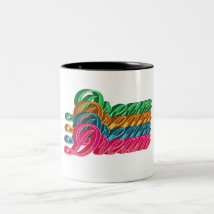 Caneca De Café Em Dois Tons Sonho Bastante