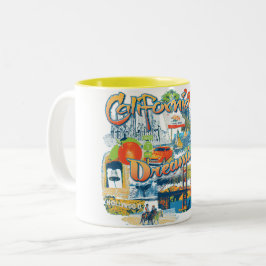 Caneca De Café Em Dois Tons Sonho da Califórnia