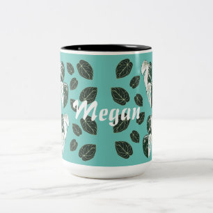 Caneca De Café Em Dois Tons Sonho de Folhas