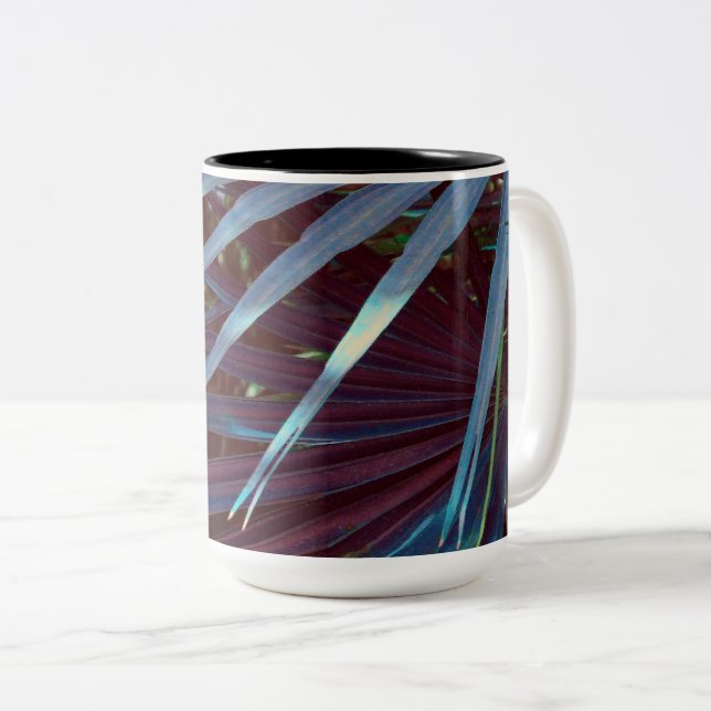 Caneca De Café Em Dois Tons Sonho de Palmetto Azul (Frente Esquerda)