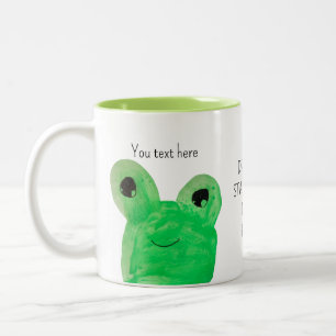 Caneca De Café Em Dois Tons Sonho de sapo Bonito Grande Personalizado