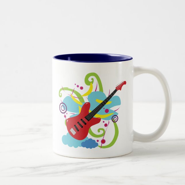 Caneca De Café Em Dois Tons Sonho Solo de Violão (Direita)