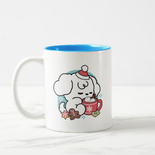 Caneca De Café Em Dois Tons Sonhos De Bolachas Cozy - Chocolate Quente e Natal