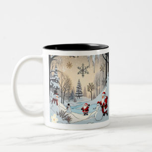 Caneca De Café Em Dois Tons "Sonhos de inverno Fosco"