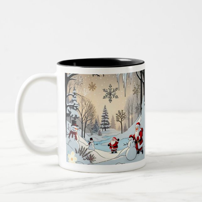Caneca De Café Em Dois Tons "Sonhos de inverno Fosco" (Esquerda)