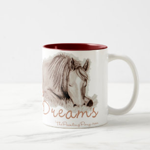 Caneca De Café Em Dois Tons Sonhos de pônei