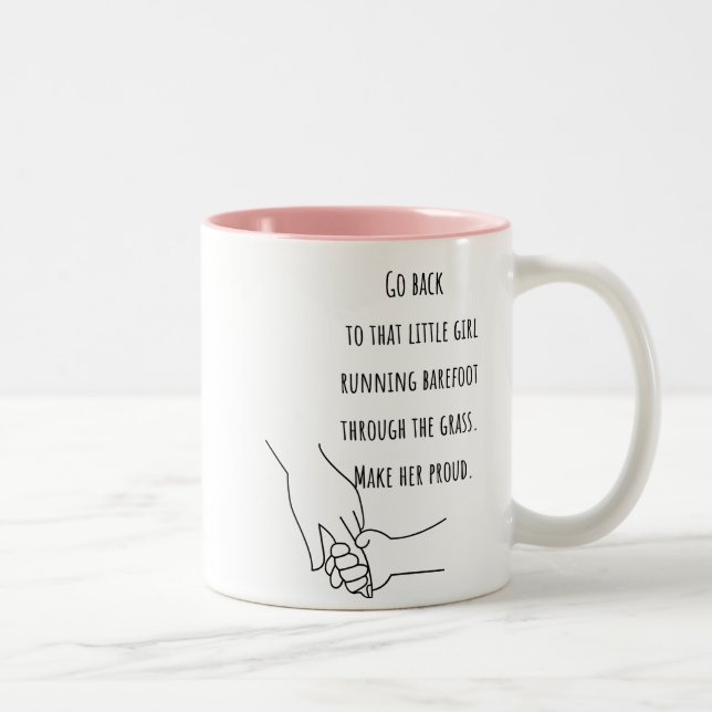 Caneca De Café Em Dois Tons Sonhos Descalços e Ecos Infantis (Direita)