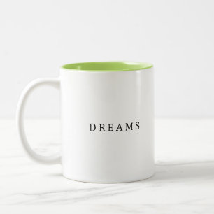 Caneca De Café Em Dois Tons Sonhos em todas as taças de Design de café