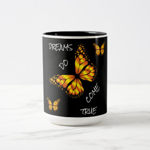 CANECA DE CAFÉ EM DOIS TONS SONHOS SE TORNAM VERDADEIROS