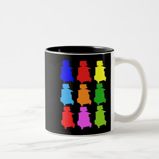 Caneca De Café Em Dois Tons Sonographer Popart Gfits (Direita)