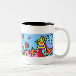 Caneca De Café Em Dois Tons Sonya Paz - divertimento do vinho da área da baía