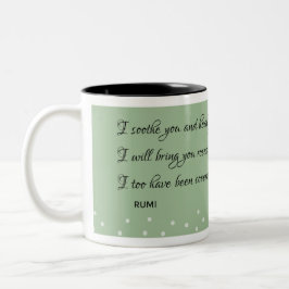 Caneca De Café Em Dois Tons Soothe and Heal: Sabedoria de Rumi