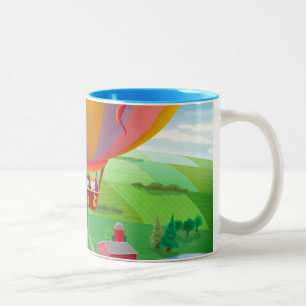 Caneca De Café Em Dois Tons Sopro no vento