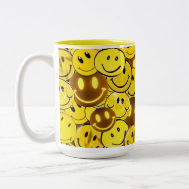 Caneca De Café Em Dois Tons Sorria (Esquerda)