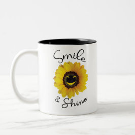 Caneca De Café Em Dois Tons Sorria e brilho