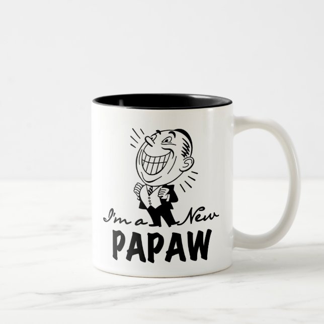 Caneca De Café Em Dois Tons Sorrindo novos Camisetas e presentes (Direita)