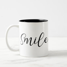 Caneca De Café Em Dois Tons sorriso