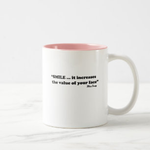 Caneca De Café Em Dois Tons sorriso