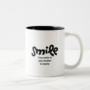 Caneca De Café Em Dois Tons Sorriso Moderno é Café Inspirador Islâmico de Cari