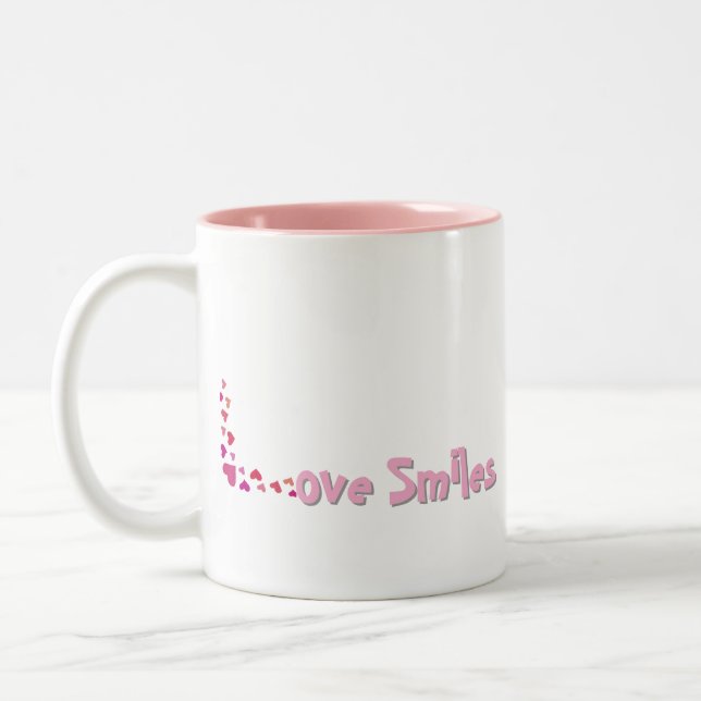 Caneca De Café Em Dois Tons Sorrisos de amor (Esquerda)
