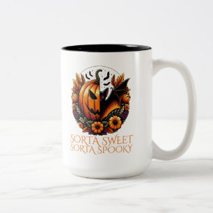 Caneca De Café Em Dois Tons Sorta Sweet Sorta Spooky Mugs