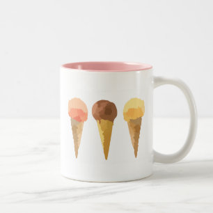 Caneca De Café Em Dois Tons Sorvete de pastel