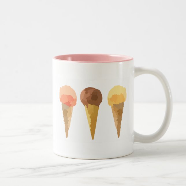 Caneca De Café Em Dois Tons Sorvete de pastel (Direita)