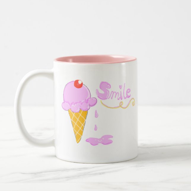 Caneca De Café Em Dois Tons Sorvete do sorriso (Esquerda)