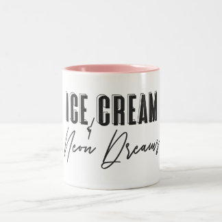 Caneca De Café Em Dois Tons Sorvete e Neon Dreams Mug