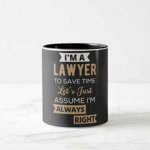 Caneca De Café Em Dois Tons Sou advogado, para poupar tempo