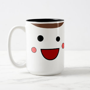 Caneca De Café Em Dois Tons Sou Aproximável / Smilie Chibi Inacessível