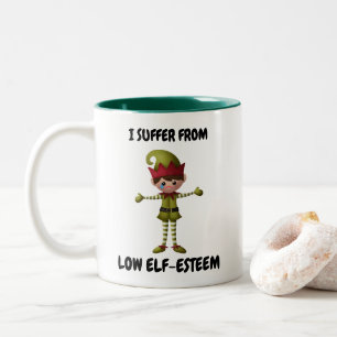 CANECA DE CAFÉ EM DOIS TONS SOU DE BAIXO FÉRIO DE ELF-ESTEEM MUG