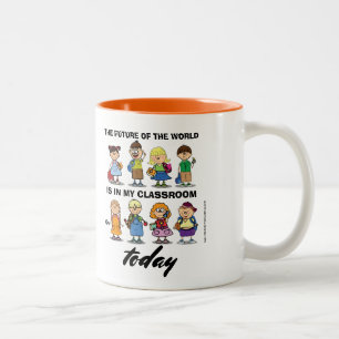 Caneca De Café Em Dois Tons Sou professor. Crianças da escola e Mugs de pres