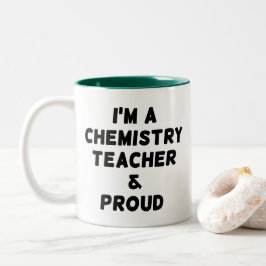 CANECA DE CAFÉ EM DOIS TONS SOU PROFESSOR DE QUÍMICA & ORGULHOSO