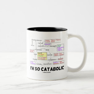Caneca De Café Em Dois Tons Sou tão catabólico (aminoácidos proteinogênicos)