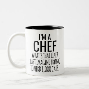 Caneca De Café Em Dois Tons Sou um Chef Como é Imaginar