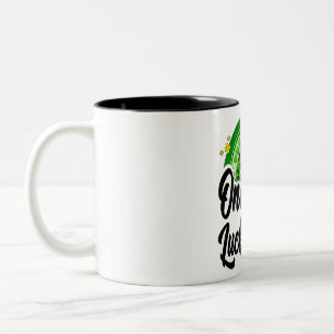 Caneca De Café Em Dois Tons Sou uma enfermeira sortuda Shamrock Top Hat da Rua