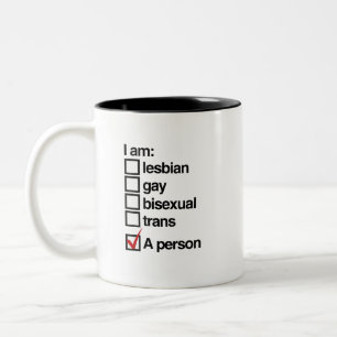 Caneca De Café Em Dois Tons Sou uma pessoa LGBT