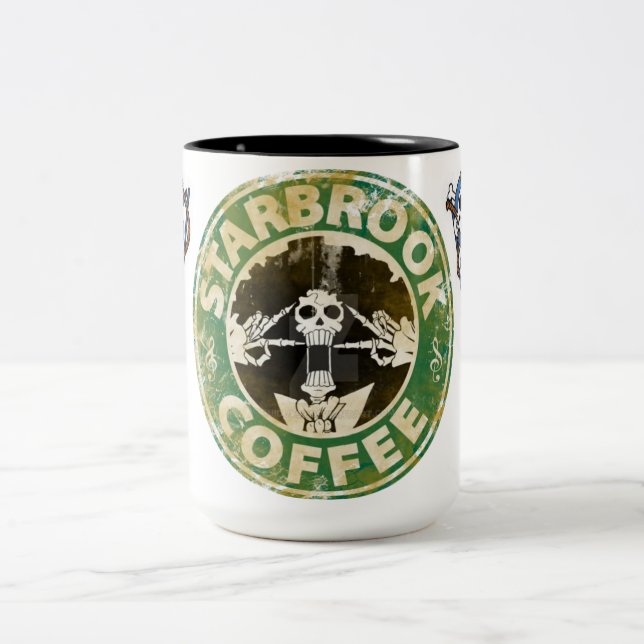 Caneca De Café Em Dois Tons 🎸Soul King Pirate Mug | Musical Skeleton ☕. (Centro)