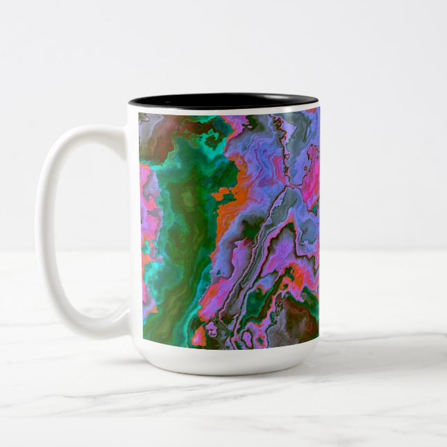 Caneca De Café Em Dois Tons Sour Marble - Mug De Café De Dois Tons (Esquerda)