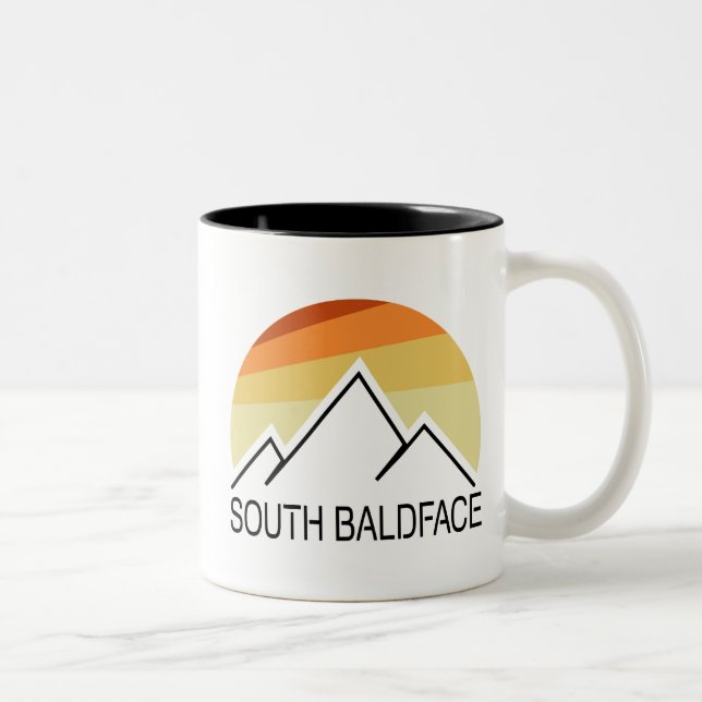 Caneca De Café Em Dois Tons South Baldface New Hampshire Retro (Direita)
