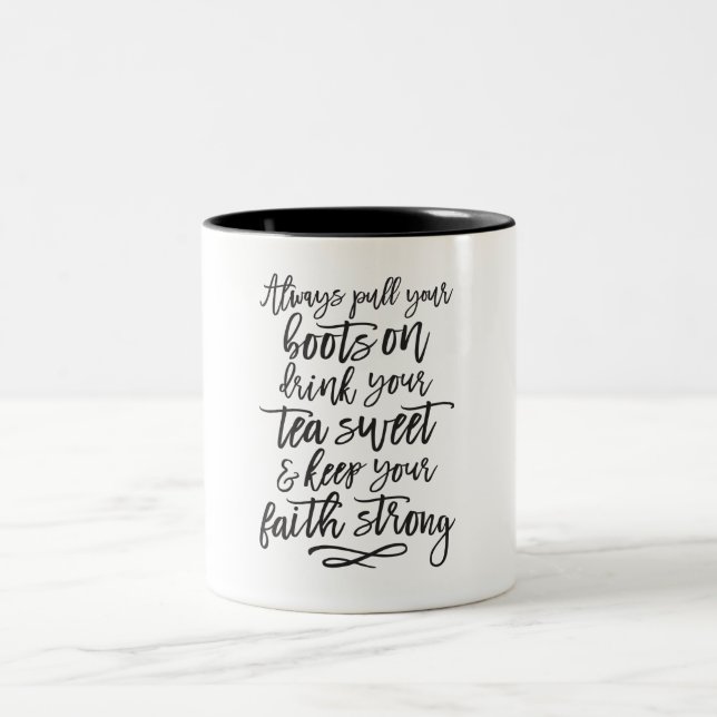 Caneca De Café Em Dois Tons Southern Girl Mantra Humor (Centro)
