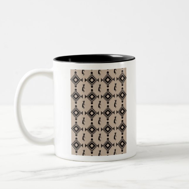 Caneca De Café Em Dois Tons Southwestern Pattern 2 (Esquerda)