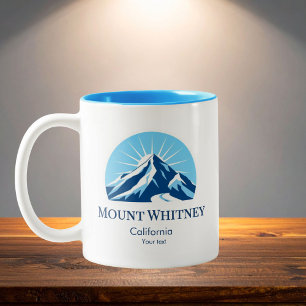 Caneca De Café Em Dois Tons Souvenir da área de esqui do Monte Whitney na Cali