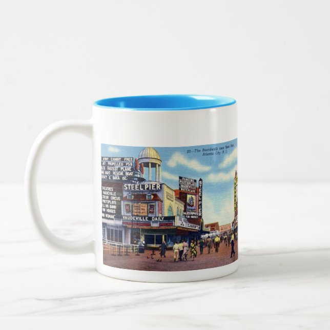 Caneca De Café Em Dois Tons Souvenir Mug - Atlantic City, NJ (Esquerda)